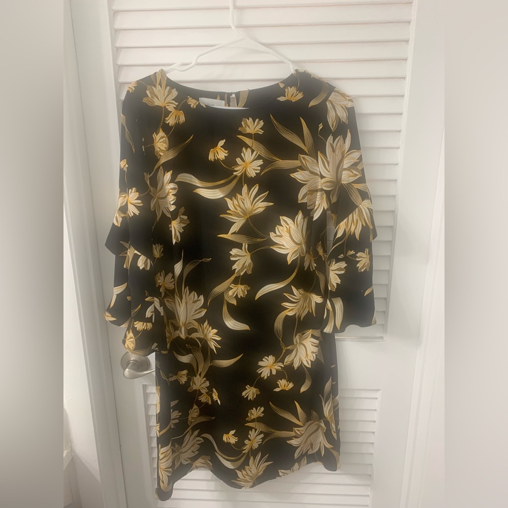 Floral black dress